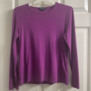 Ralph Lauren long sleeve solid fuchsia shirt size Large